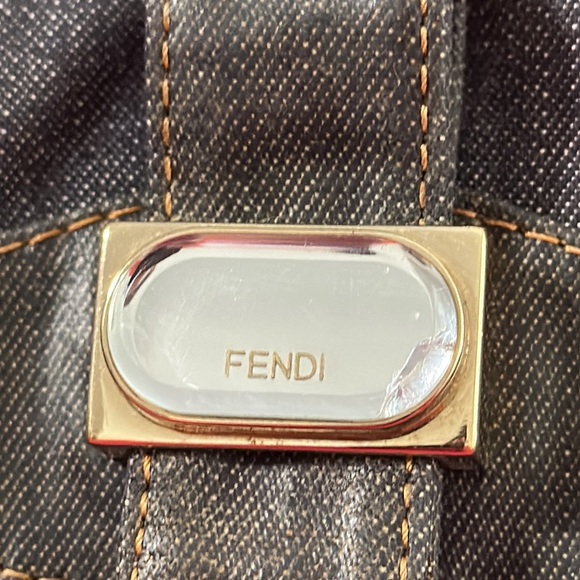 Fendi denim spy bag shoulder hobo purse - Picture 8 of 15